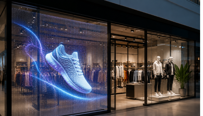Transparent LED Screens in Pakistan: The Future of Storefront & Retail Advertising
