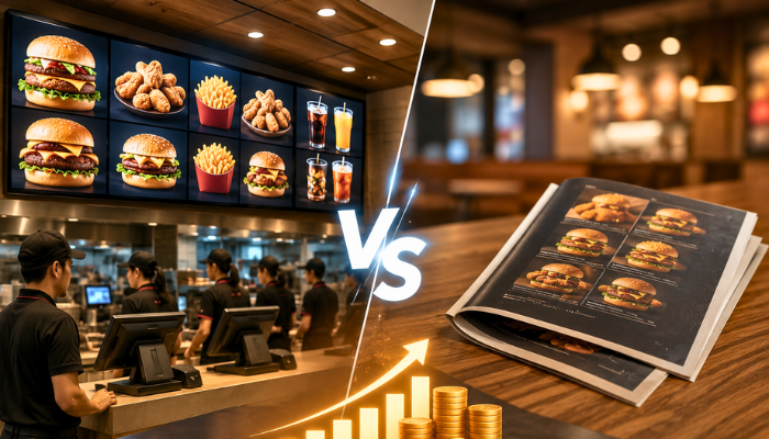 Digital Menu Boards vs Printed Menus: The ROI Case for Fast Food Chains in Pakistan